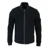 Men's Suede Leather Varsity Bomber College Jacket Classic Camel Black sold by Tru Clothing