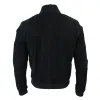 Men's Suede Leather Varsity Bomber College Jacket Classic Camel Black sold by Tru Clothing