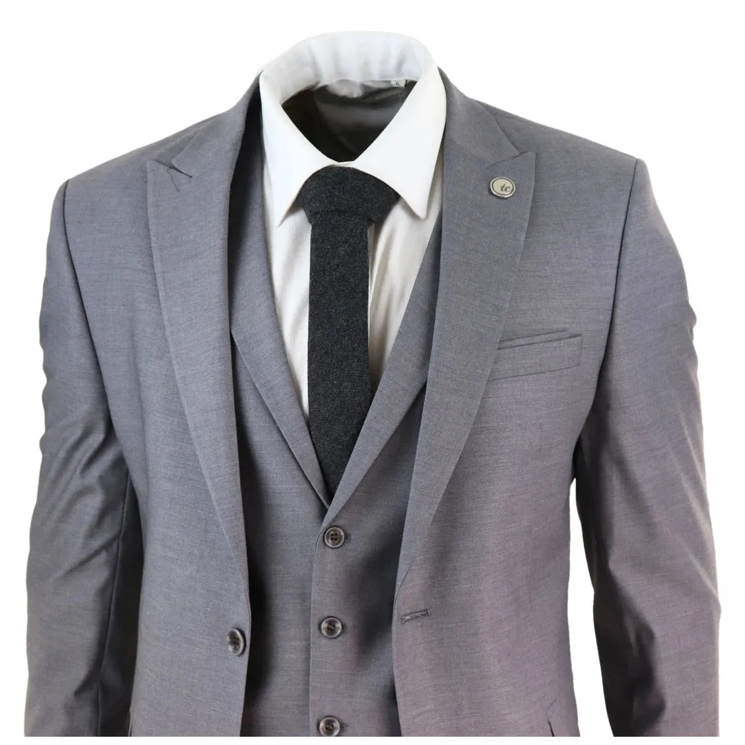 469 - Men's 3 Piece Suit Grey Formal 1920s Classic Gatsby sold by Tru Clothing product image thumbnail 3