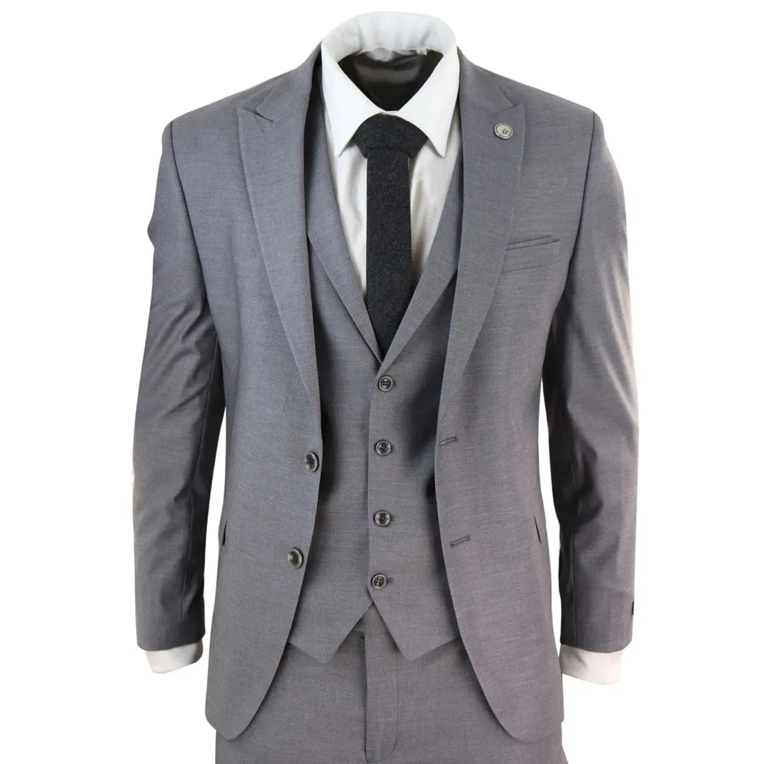 469 - Men's 3 Piece Suit Grey Formal 1920s Classic Gatsby sold by Tru Clothing