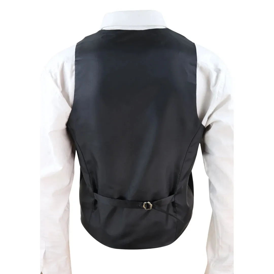 Men's Waistcoat Herringbone Check 1920s Blinders Gatsby sold by Tru Clothing product image thumbnail 3