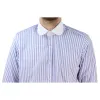 Men's Penny Button Shirt Round Collar Peaky Blinders Stripe Regular Fit sold by Tru Clothing