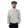 Men's Penny Button Shirt Round Collar Peaky Blinders Stripe Regular Fit sold by Tru Clothing
