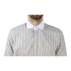 Men's Penny Button Shirt Round Collar Peaky Blinders Stripe Regular Fit sold by Tru Clothing