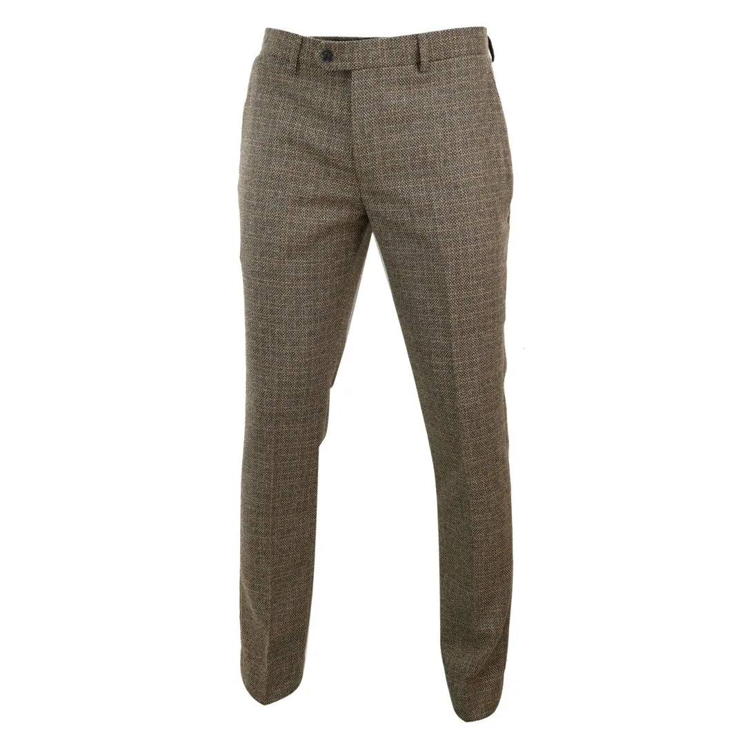 Ralph - Men's Tweed Brown Trousers sold by Tru Clothing product image thumbnail 2