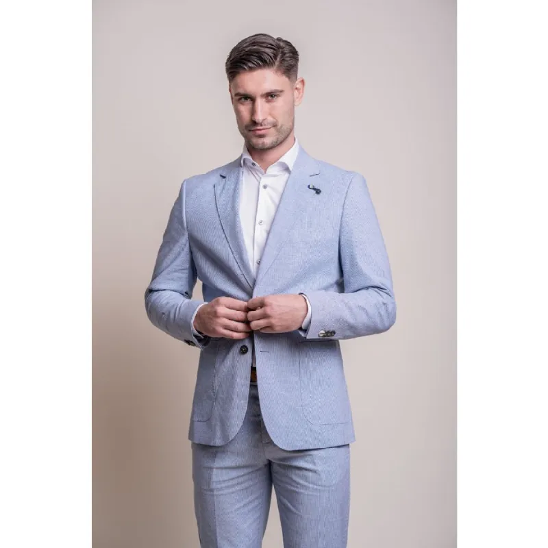 Fredrik - Men's Blue Summer 2 Piece Wedding Suit sold by Tru Clothing