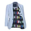 Caridi - Boys 3 Piece Check Suit Tweed Light Blue Wedding Peaky Classic sold by Tru Clothing