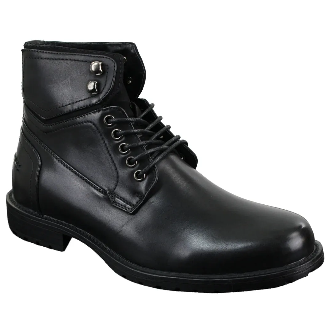 Mens Laced Military Army Casual Ankle Boots Leather Boots Black Brown sold by Tru Clothing product image thumbnail 2