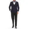 SDW2303 - Men's Double Breasted Navy Tuxedo Suit Dinner Jacket Black Noth Lapel Tux Classic sold by Tru Clothing