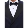 SDW2303 - Men's Double Breasted Navy Tuxedo Suit Dinner Jacket Black Noth Lapel Tux Classic sold by Tru Clothing