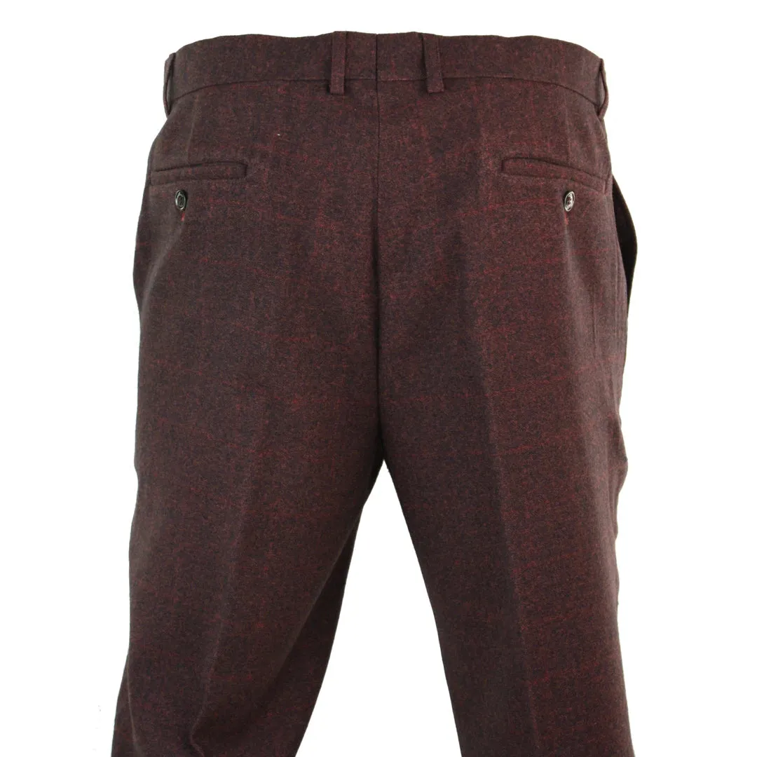 Men's Tweed Check Herringbone Blinders Trousers Regular sold by Tru Clothing product image thumbnail 4