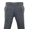 STZ11 - Men's Grey Charcoal Tweed Herringbone Wool Trousers sold by Tru Clothing