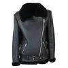 Women's Shearling Sheepskin Jacket Soft Brown Wool & Sealed Leather Outer sold by Tru Clothing