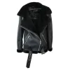 Women's Shearling Sheepskin Jacket Soft Brown Wool & Sealed Leather Outer sold by Tru Clothing