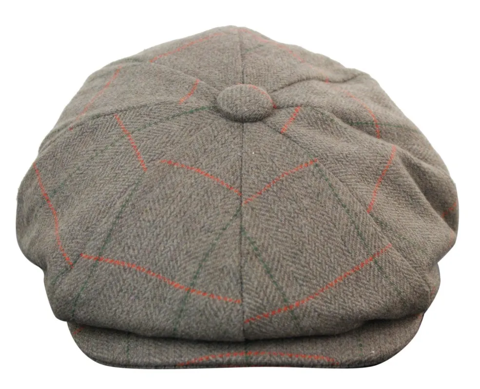 Men's Tweed Check Newsboy Cap sold by Tru Clothing