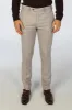 Leo - Men's Beige Checked Trousers sold by Tru Clothing