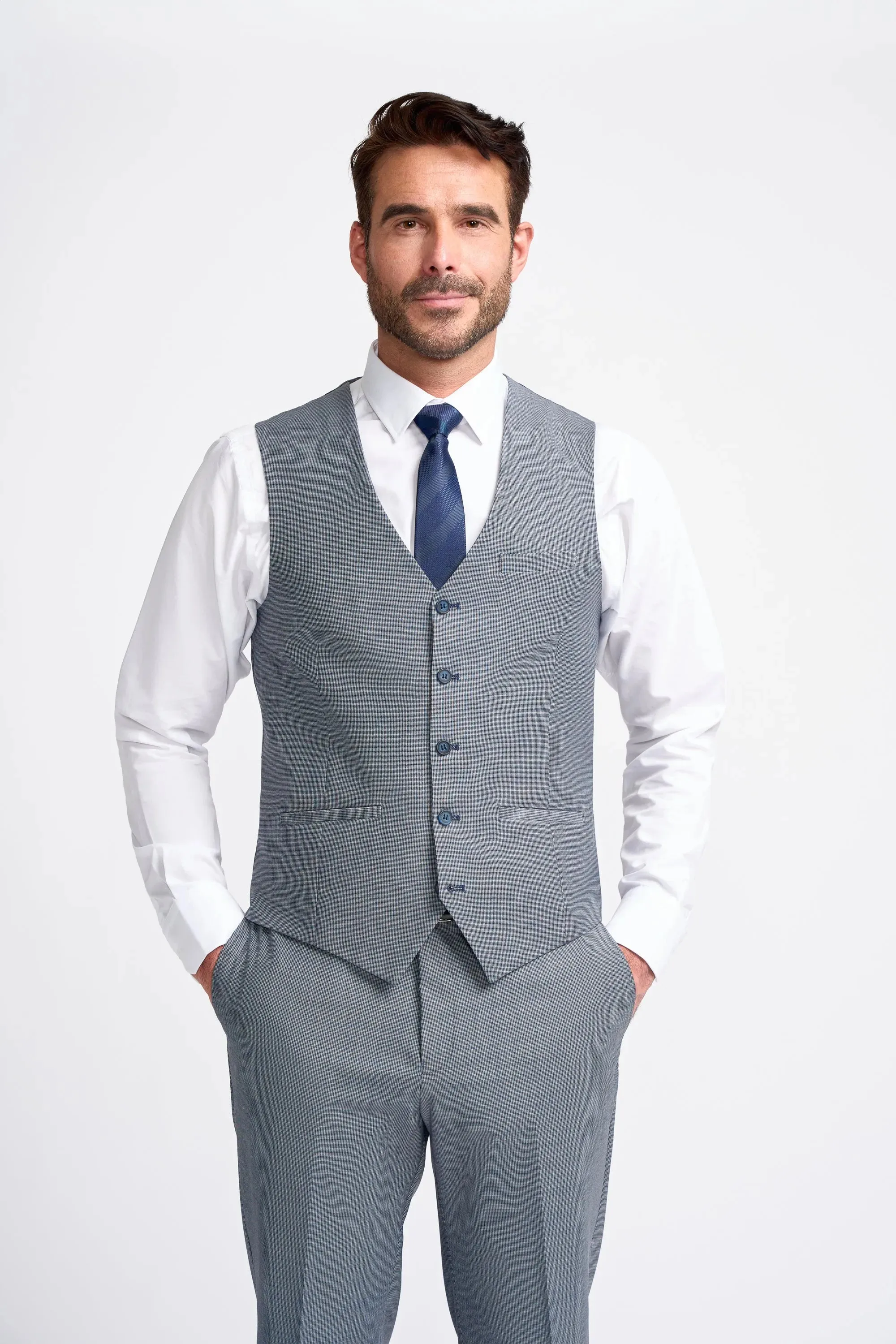 Bond - Men's Grey Waistcoat sold by Tru Clothing