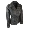 Women's Leather Blazer Black Gold Jacket sold by Tru Clothing