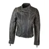 Women's Leather Blazer Black Gold Jacket sold by Tru Clothing