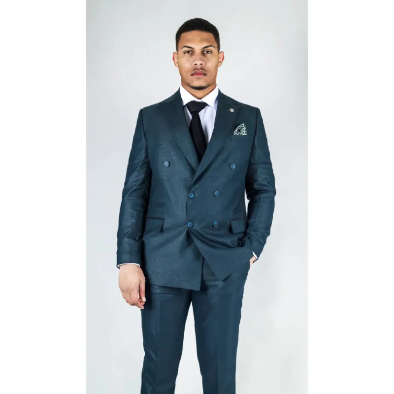 STZ93 - Men's Green Double Breasted 2 Piece Suit sold by Tru Clothing
