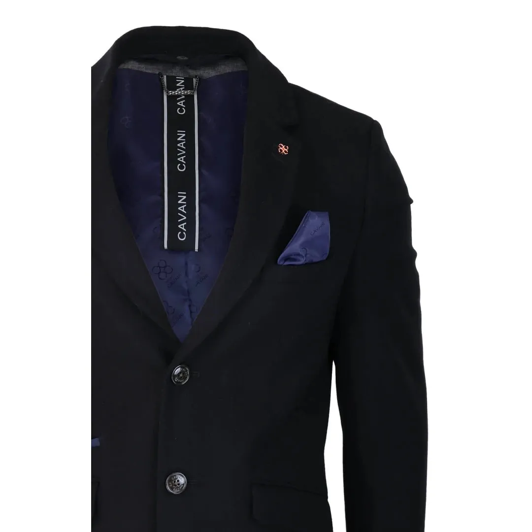 Roman - Men's 3/4 Wool Overcoat Jacket Herringbone Tweed 3 Button Coat sold by Tru Clothing product image thumbnail 3