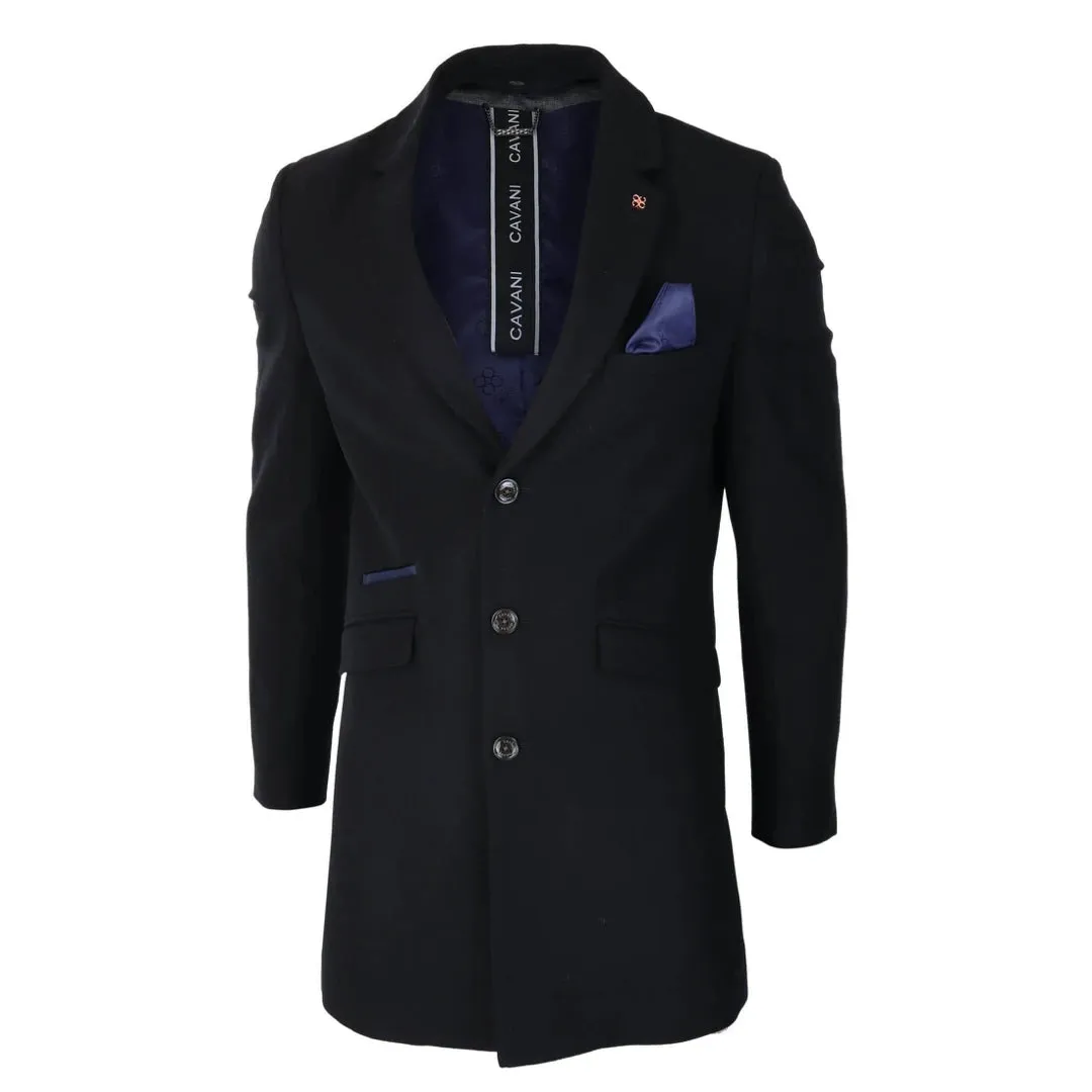 Roman - Men's 3/4 Wool Overcoat Jacket Herringbone Tweed 3 Button Coat sold by Tru Clothing product image thumbnail 2
