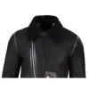 Men's Sheepskin Cross Zip Flying Jacket Pilot Flight Belt Fit Brando sold by Tru Clothing