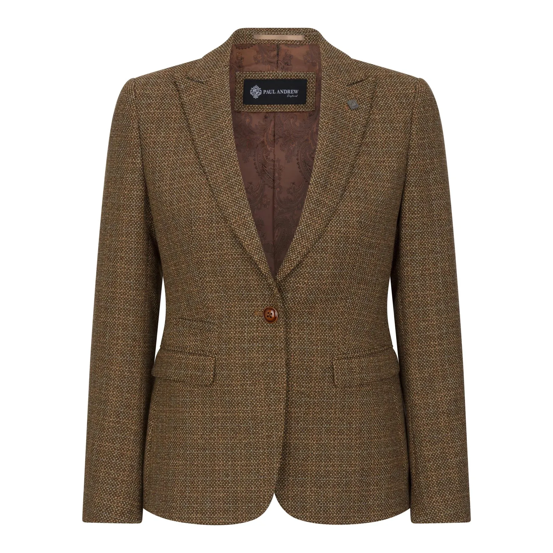 Ralph - Women's Brown Tweed Tailored Fit Blazer sold by Tru Clothing