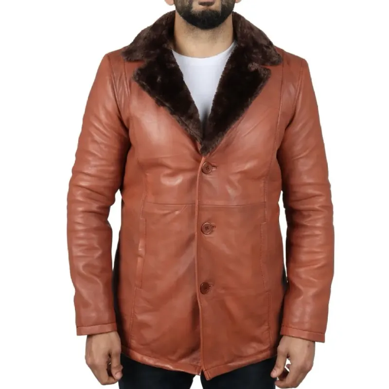 Men's Real Leather Fur Lining Coat sold by Tru Clothing