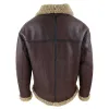 Men's Aviator Shearling Sheepskin Leather Bomber Flying Jacket sold by Tru Clothing