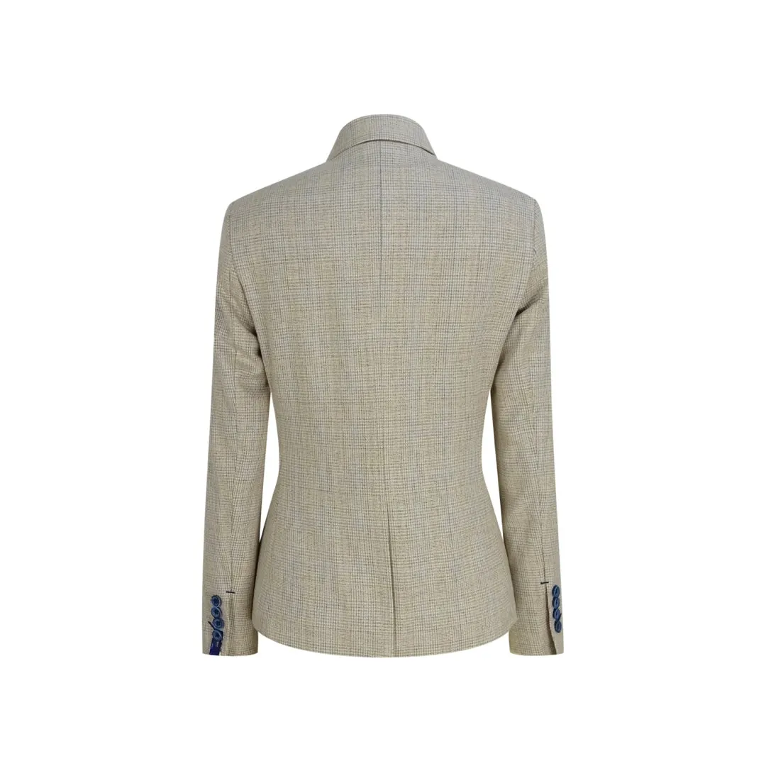 Caridi - Women's Tweed Herringbone Cream Peaky Blinders Jacket sold by Tru Clothing product image thumbnail 5