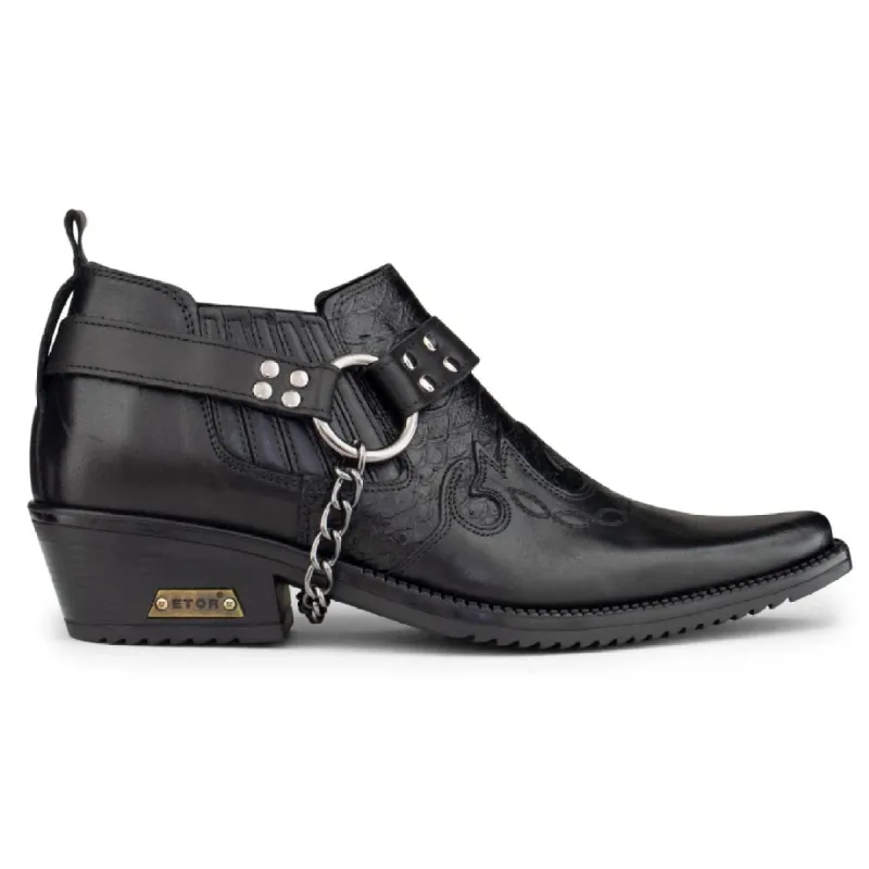 Mens Real Leather Riding Shoes with Chain sold by Tru Clothing