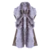 Women's Spanish Shearling Sheepskin Toscana Taupe Long Waistcoat Gilet sold by Tru Clothing