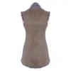 Women's Spanish Shearling Sheepskin Toscana Taupe Long Waistcoat Gilet sold by Tru Clothing