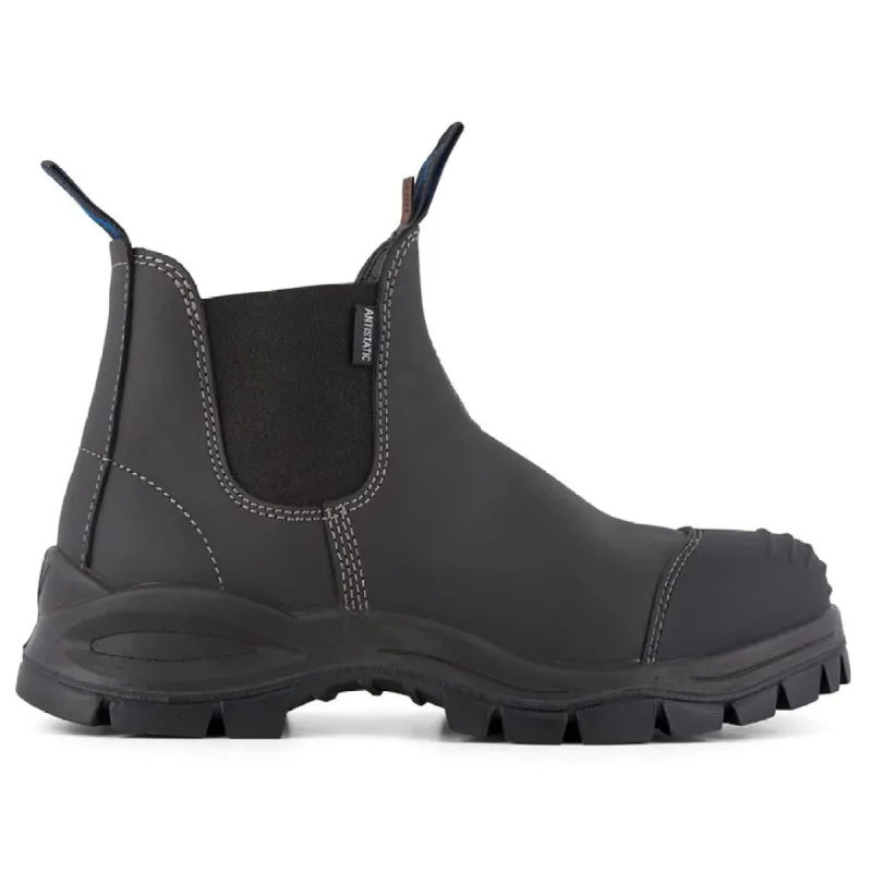 Blundstone 910 Black Leather Steel Toe Chelsea Boots Durable Ankle Safety Boots sold by Tru Clothing