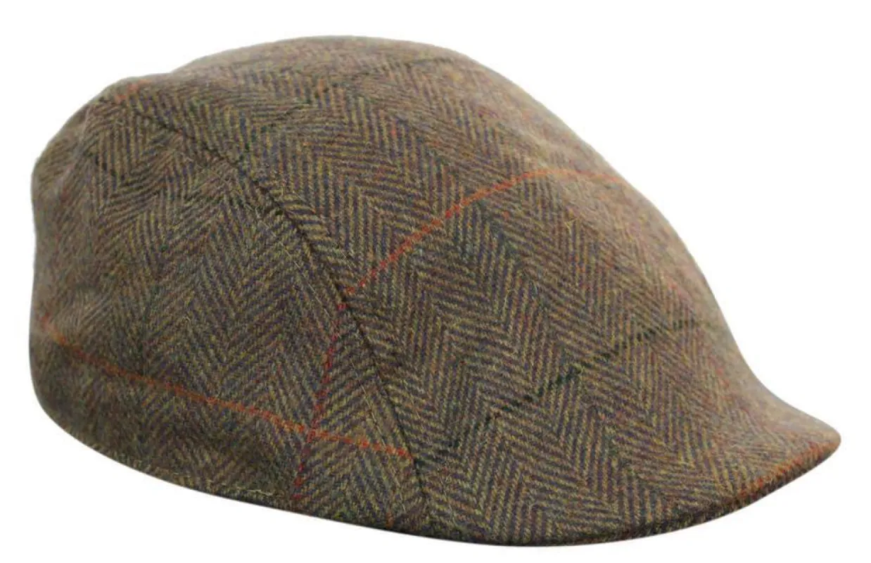 Nelson - Men's Tweed Grandad Flat Caps Hats Blinders Check Classic sold by Tru Clothing