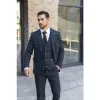 Archer - Men's Navy Checked Herringbone Tweed Blazer sold by Tru Clothing