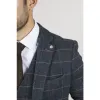 Archer - Men's Navy Checked Herringbone Tweed Blazer sold by Tru Clothing
