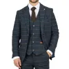 Archer - Men's Navy Checked Herringbone Tweed Blazer sold by Tru Clothing