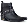Mens Real Leather Cowboy Boots with Chain sold by Tru Clothing