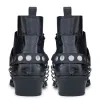 Mens Real Leather Cowboy Boots with Chain sold by Tru Clothing