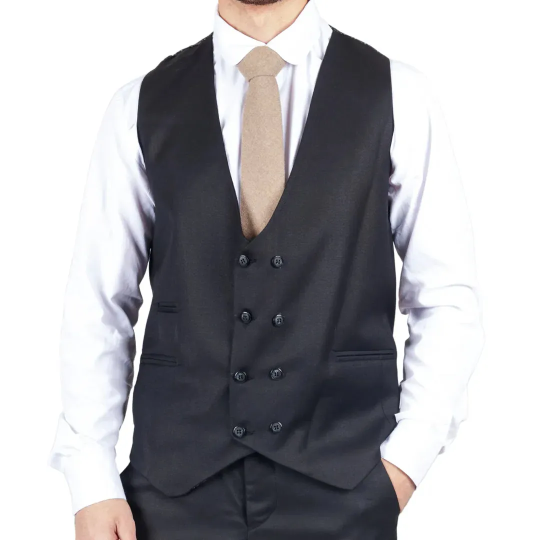 IM1-DB - Men's Black 3 Piece Suit sold by Tru Clothing product image thumbnail 5