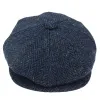 8 Panel Baker Newsboy Hat Tweed Wool 1920s Peaky Cap sold by Tru Clothing