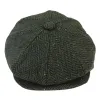 8 Panel Baker Newsboy Hat Tweed Wool 1920s Peaky Cap sold by Tru Clothing
