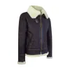 Men's Brown Sheepskin Zip Flying Jacket Pilot Flight Ginger Cream sold by Tru Clothing