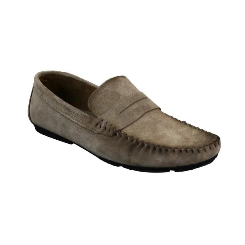 Mens Real Suede Washed Designer Slip On Loafers Moccasins Smart Casual Shoes made by Tru Clothing