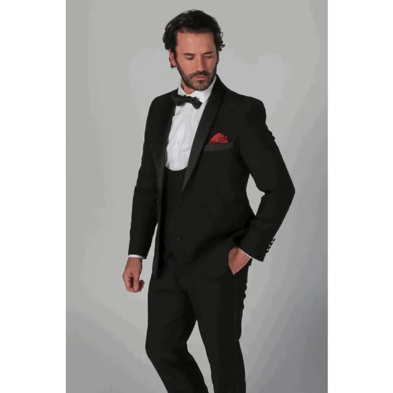 Ford - Men's Black 3 Piece Tuxedo Suit sold by Tru Clothing