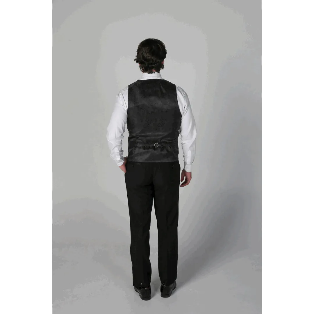 Ford - Men's Black 3 Piece Tuxedo Suit sold by Tru Clothing product image thumbnail 5