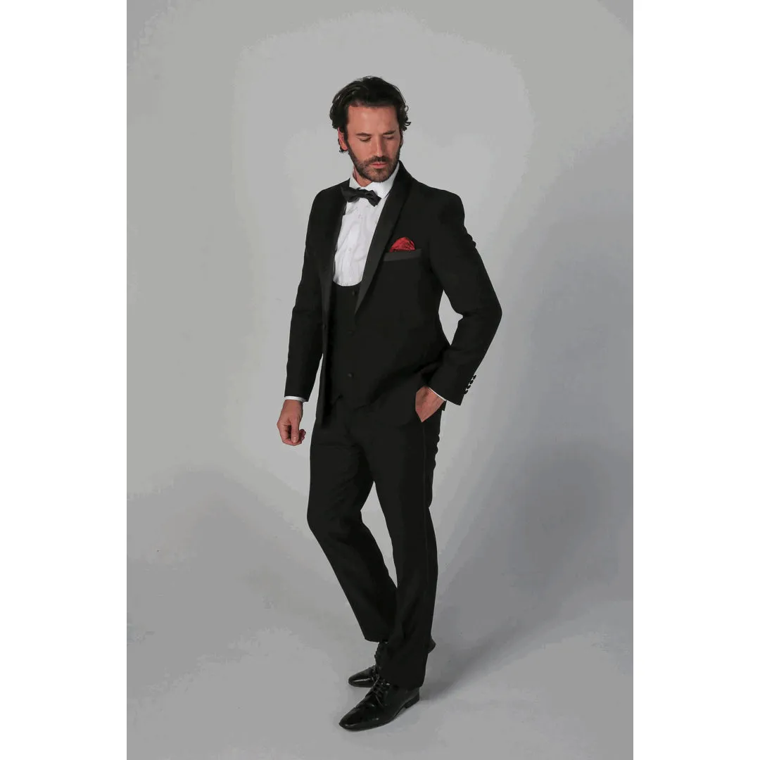 Ford - Men's Black 3 Piece Tuxedo Suit sold by Tru Clothing product image thumbnail 3