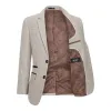 Holland - Boys Check Tweed Beige Brown 3 Piece Suit Wedding Classic sold by Tru Clothing